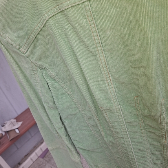 Tulle Women's Green Corduroy, Size L, Tapered Utility Jacket/Blazer - Picture 10 of 11